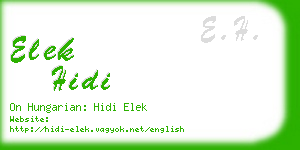 elek hidi business card